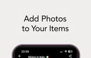 You can now attach photos to any item, and with the integrated Background Removal tool (the "Magic Wand") your inventory will be looking professional.