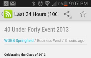 Western MA News Android screenshot of opened news article