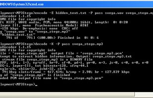 mp3stego screenshot 1