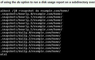 Rsnapshot screenshot 2
