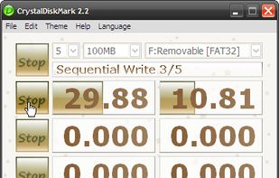 CrystalDiskMark screenshot 1