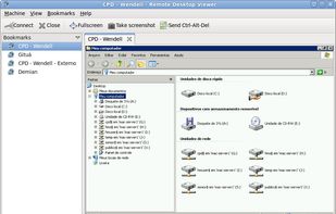 Vinagre connected to a windows machine