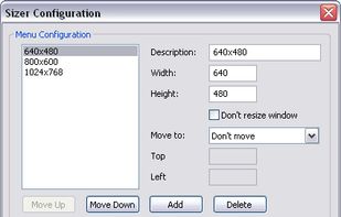 Configuration window - older version 3.x (Windows XP up to Windows 7)