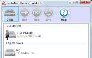 All you need to do is select a drive and click Start