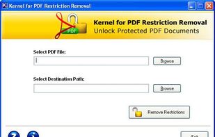 Kernel for PDF Restrictions Removal screenshot 1