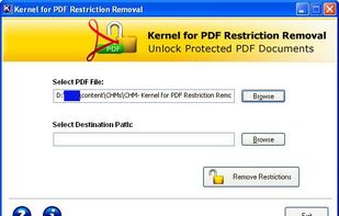Kernel for PDF Restrictions Removal screenshot 1