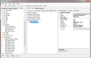 Zynk running Salesforce Opportunity to Sage ERP Workflow