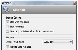 Settings Window