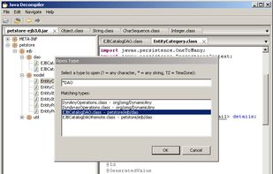 “Open type” window usefull to quickly find a type.