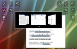 Window transparency, preview, freeform