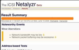 Netalyzr screenshot 1