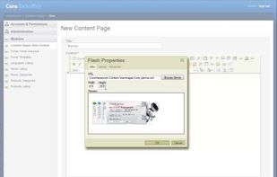 CORE Framework allows adding flash items and editing their properties on the fly. 