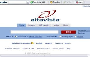 AltaVista screenshot 1