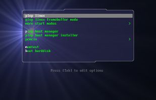 Boot menu