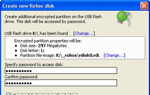 Rohos Mini Drive screenshot 1