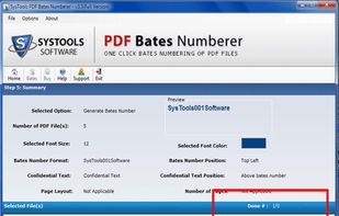 Generate Bates numbers on PDF files