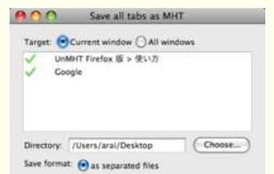 You can save all tabs as MHT