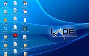 Screenshot of the LXDE desktop. It's simple, lightweight, fast, modern, internationalized, and standard-compliant.