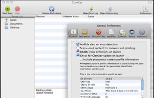 ClamXav screenshot 1