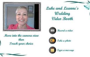 Example screenshot, wedding booth