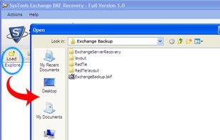 SysTools Exchange BKF Recovery screenshot 1