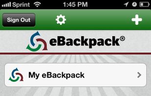 eBackpack screenshot 1