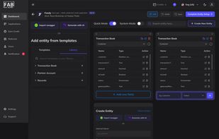 Create Entity Screen