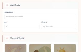 Fablino Story Creation with Themes and customization