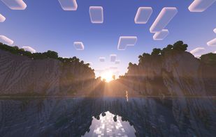 Sunrise behind a hill - Image by ThePumpkinPigs#0054, Complementary Reimagined shaders