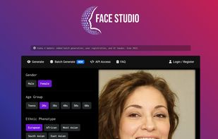 Face Studio's Online Face Generation Tool