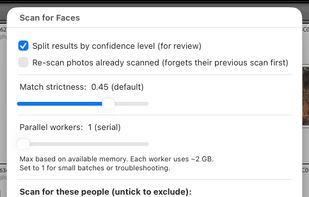 Scan new photos for the people you already named