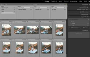 Every photo of one person, filtered by their People keyword in Lightroom Classic