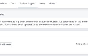 Facebook Certificate Transparency Monitoring screenshot 1