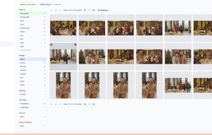 One search across people, objects, and text — filter the whole library instantly.
