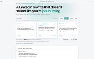 Facet LinkedIn Rewriter screenshot 1
