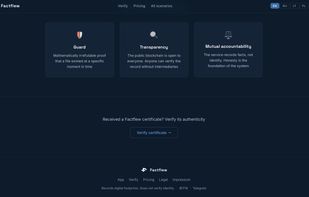 Built-in certificate authenticity verification and service principles.