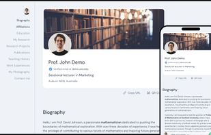 Faculty.bio screenshot 1