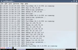 Fail2ban screenshot 1
