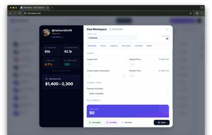 FairCreator influencer's card