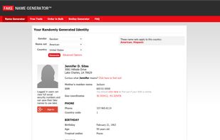 Fake Name Generator screenshot 1