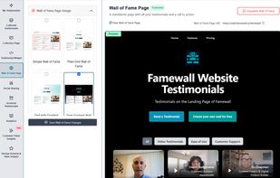Famewall wall of fame page