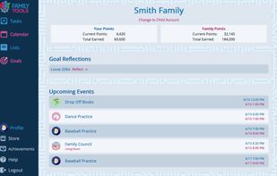 Tablet view of home page.