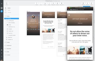 Famous Studio - Editing and previewing a mobile website