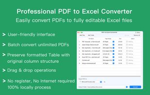 Fast PDF to Excel Pro Edition screenshot 1