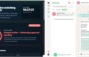Live incident on HustlerOS: score 20/100, P95 2.5s, errors 75%.
WhatsApp alert fired. Recovery URL ready. But nothing executes until the engineer taps "Approve."
That's the product: AI diagnosis + human authorization + immutable audit trail. Not a dashboard. A ledger.
