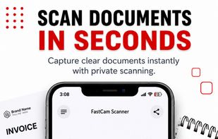 Scan document in seconds, capture clear documents quickly.
