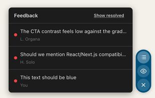 All client feedback in one place, organized and ready to action.
