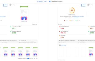 FastPixel-accelerated version of the website compared to the non-accelerated version.