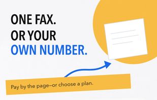 Send occasional faxes with page credits, or receive them with an optional fax-number plan.