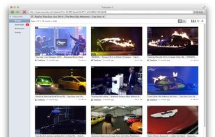 Playlist in thumbnail view